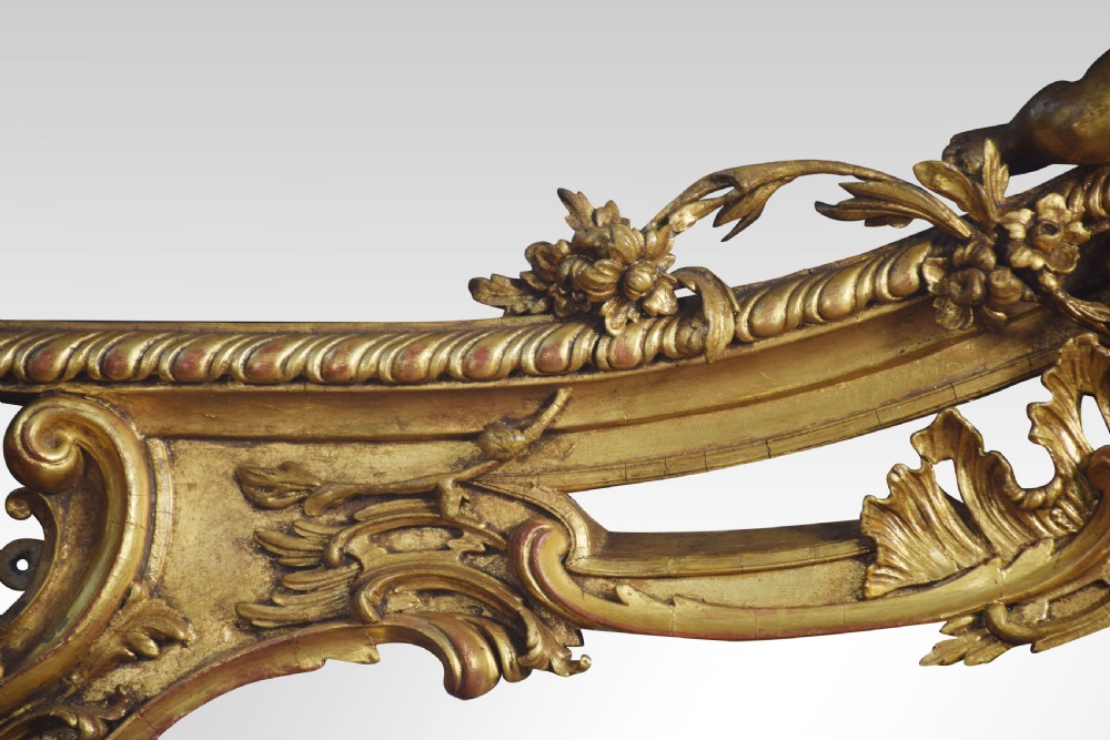 Large gilt overmantel mirror View III