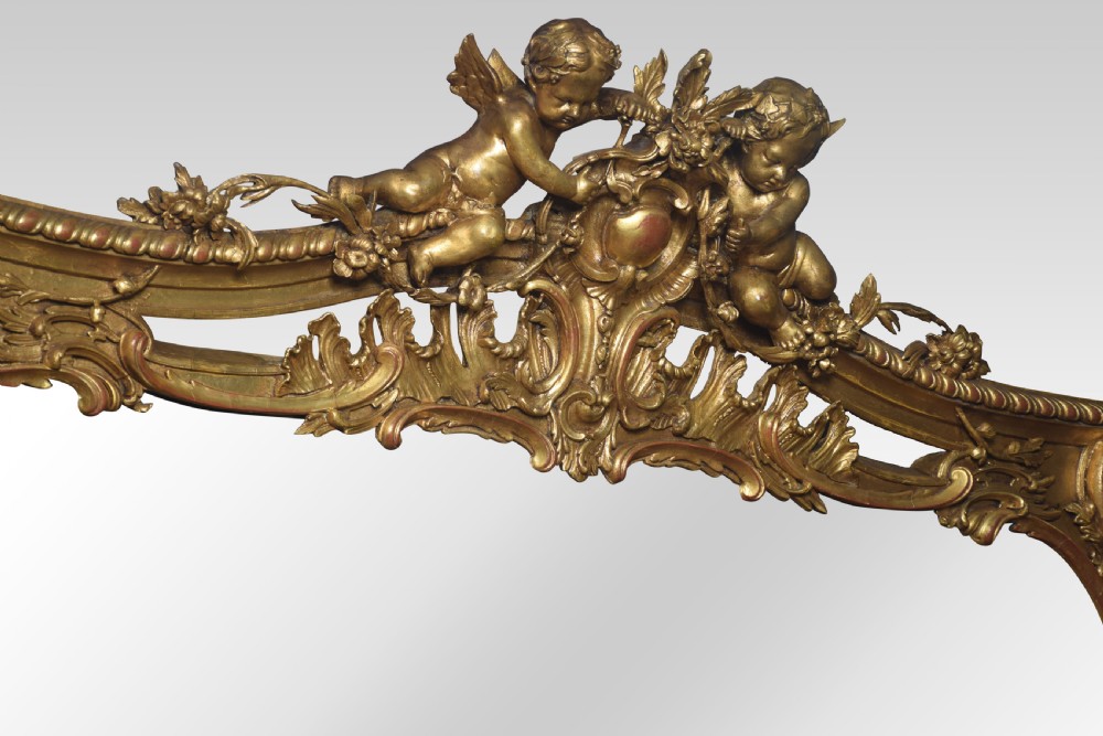Large gilt overmantel mirror View IV