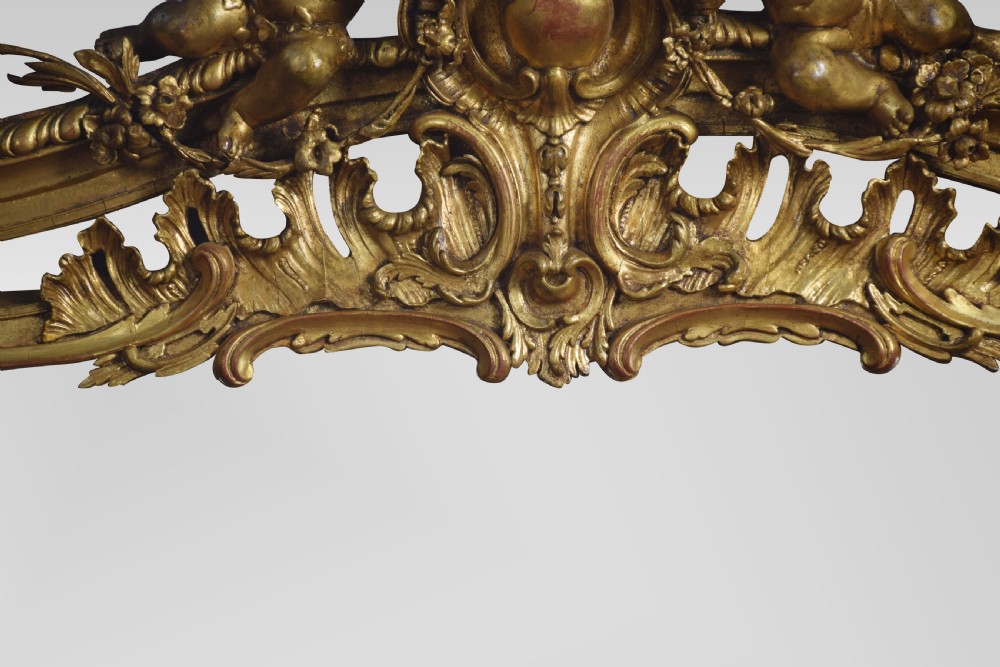 Large gilt overmantel mirror View V