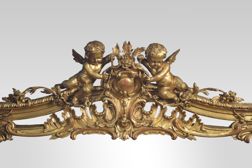 Large gilt overmantel mirror View VII
