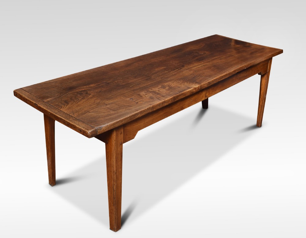 Elm plank top refectory table