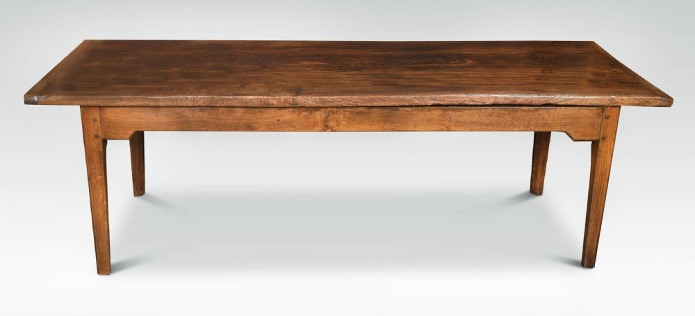 Elm plank top refectory table View II