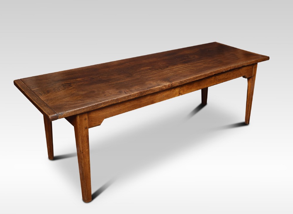 Elm plank top refectory table View V