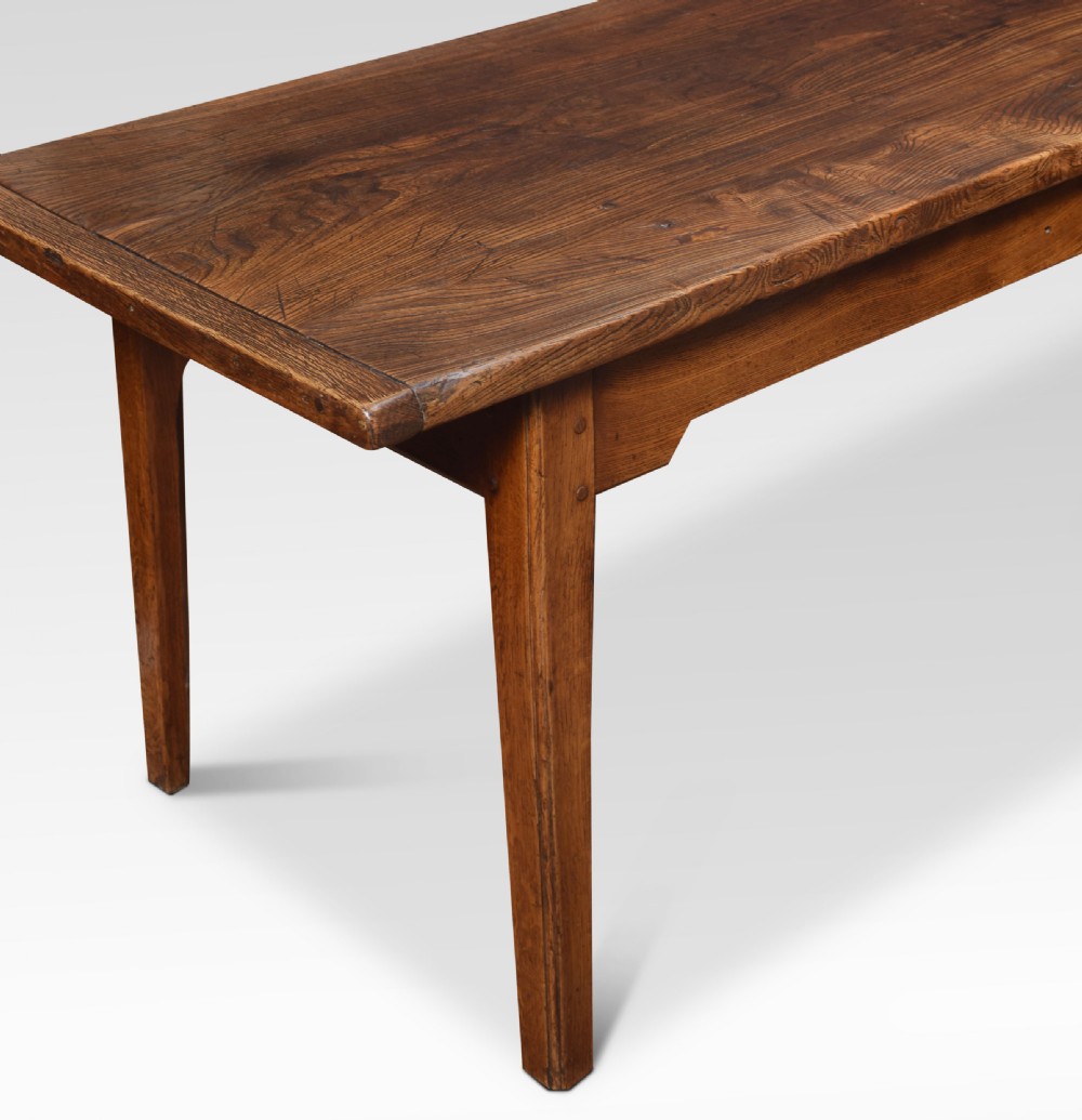 Elm plank top refectory table View VI