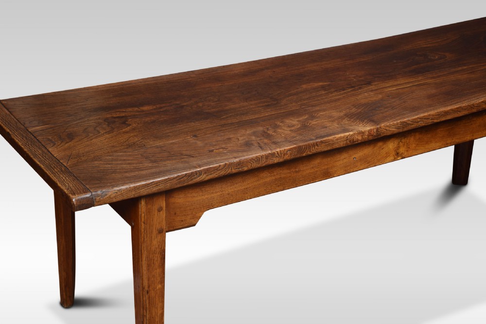 Elm plank top refectory table View VII