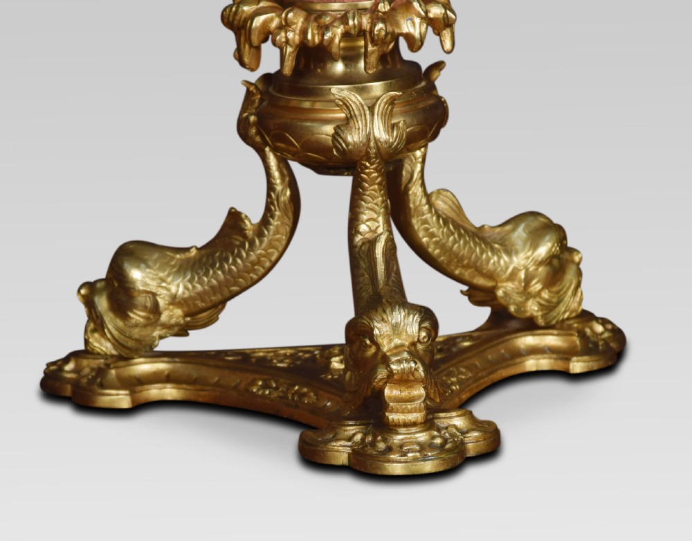 Brass and cut glass oil lamp View III