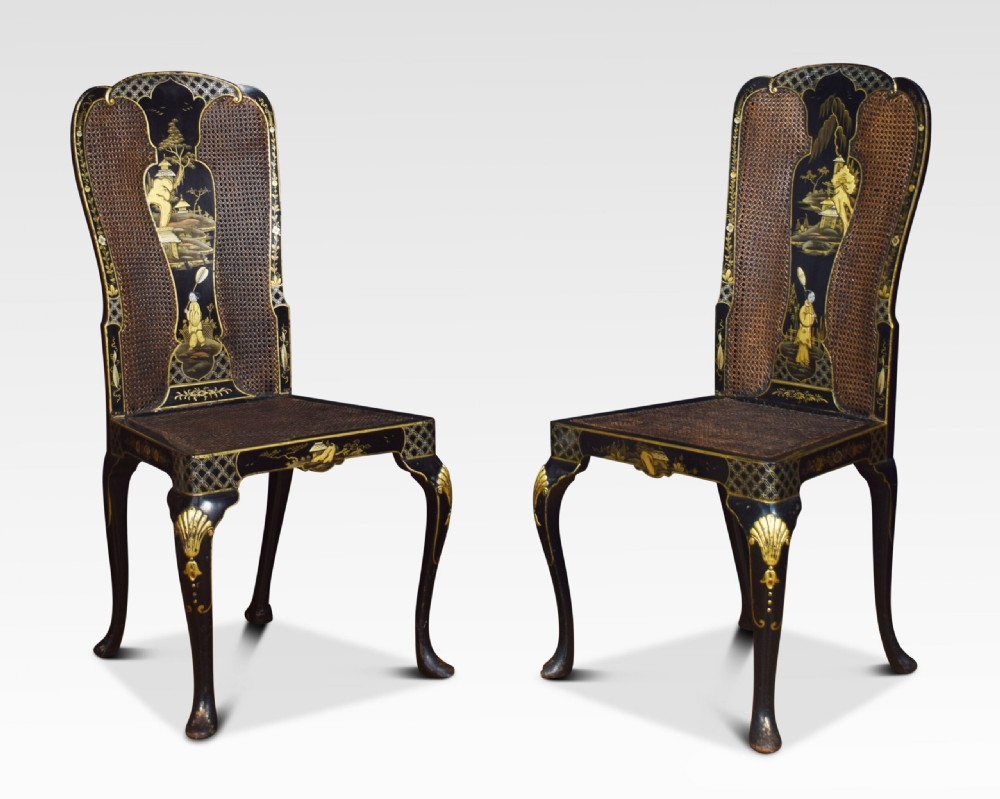 Pair of Chinoiserie high back chairs View III