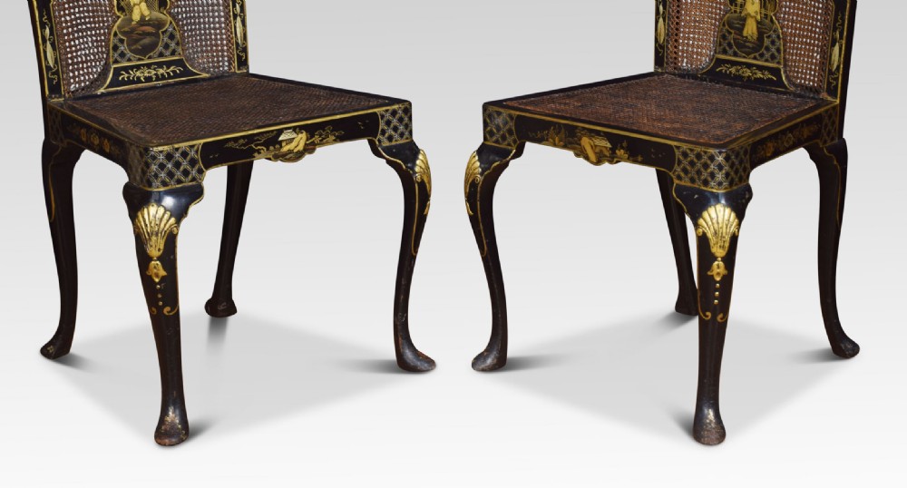 Pair of Chinoiserie high back chairs View IV