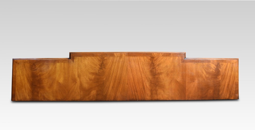 George III style walnut breakfront bookcase View IX