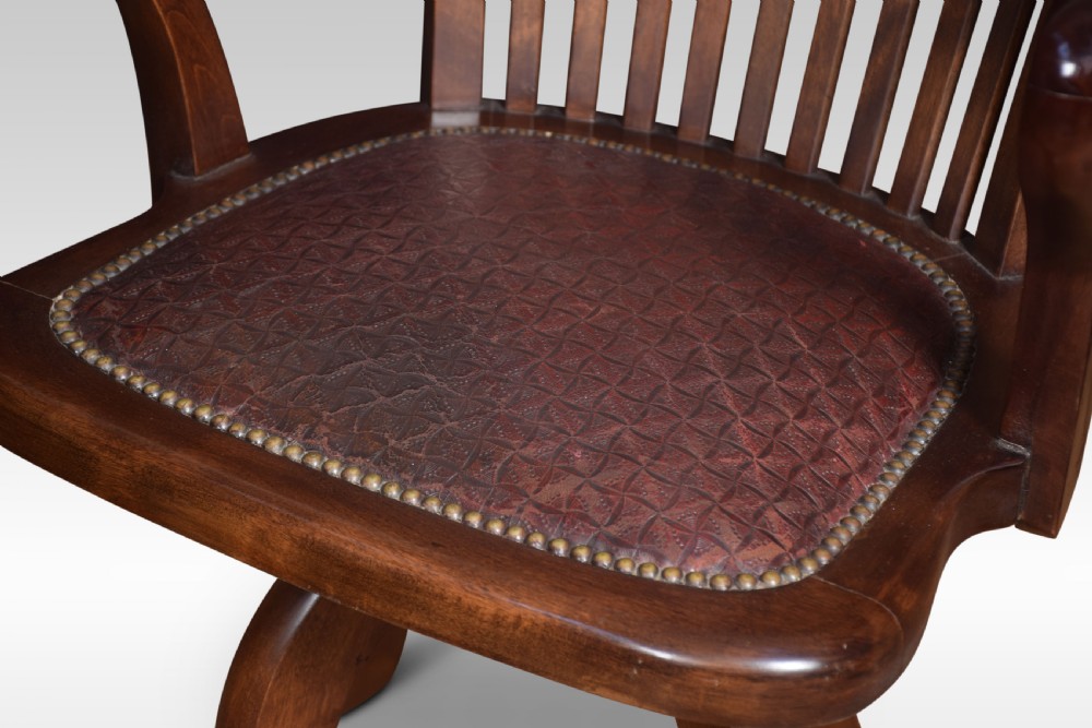 Walnut revolving office chair View II