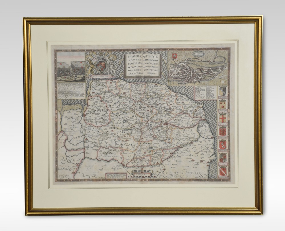 Map of Norfolk by John Speed