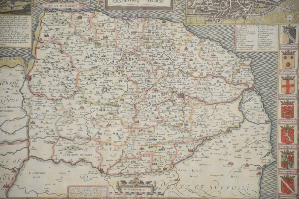 Map of Norfolk by John Speed View II