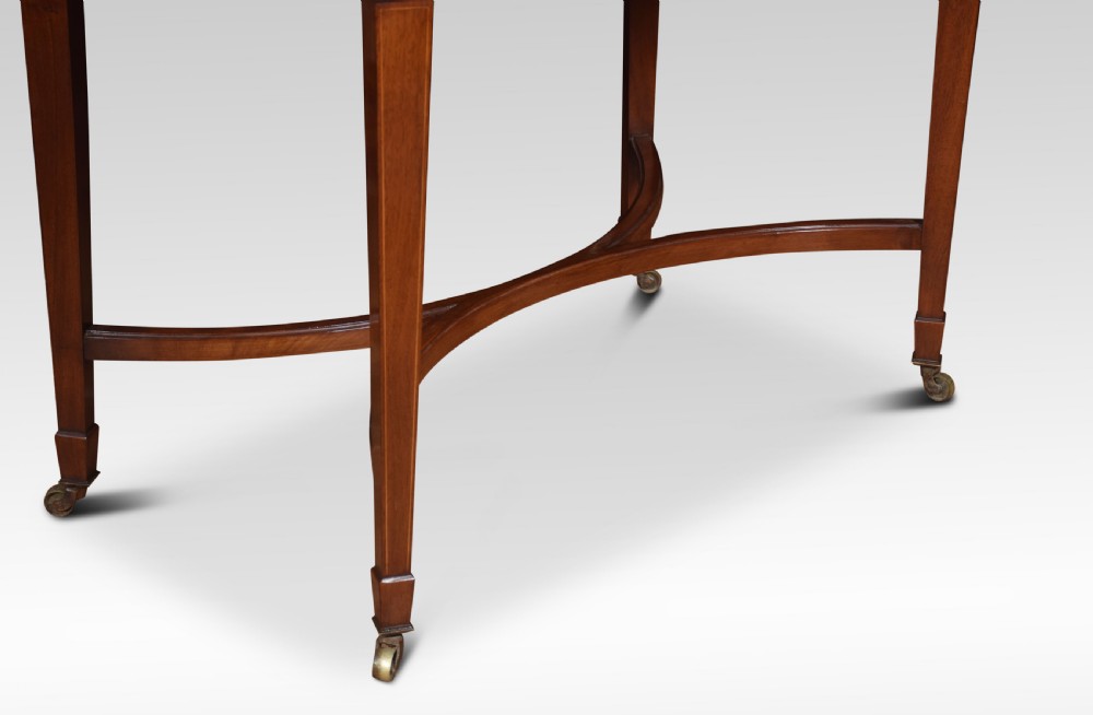 Mahogany inlaid oval dressing table View IV