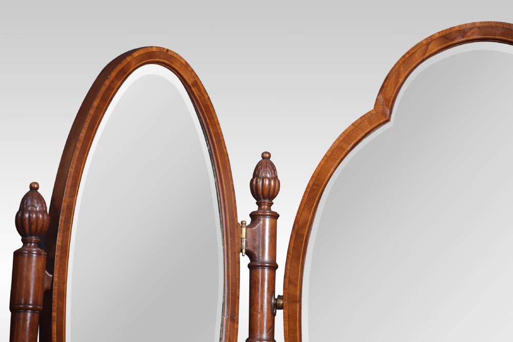 Mahogany inlaid oval dressing table View XIII