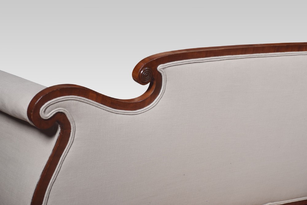Mahogany scroll end settee View IV