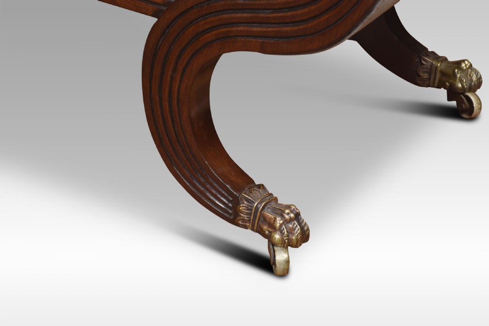 Mahogany scroll end settee View VIII