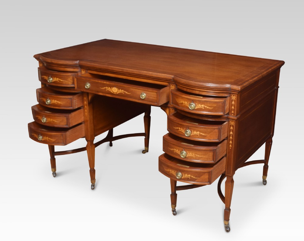 Mahogany inlaid dressing table View III