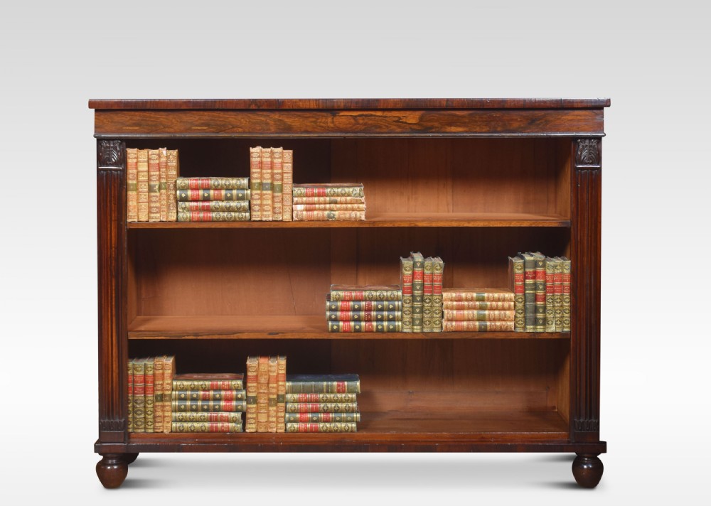 Regency rosewood open bookcase
