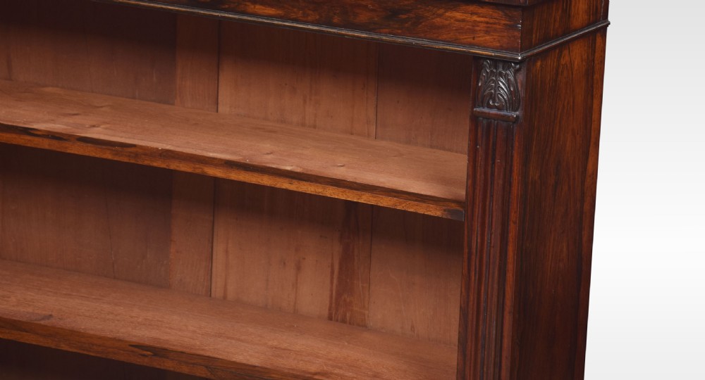 Regency rosewood open bookcase View III