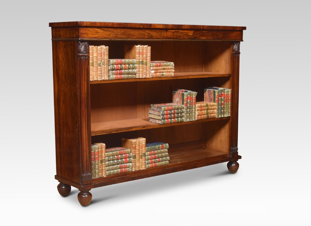 Regency rosewood open bookcase View IV