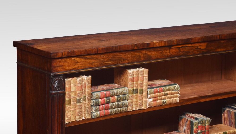 Regency rosewood open bookcase View V