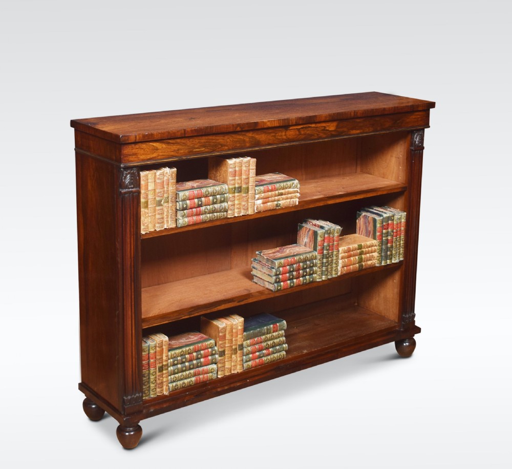 Regency rosewood open bookcase View VI