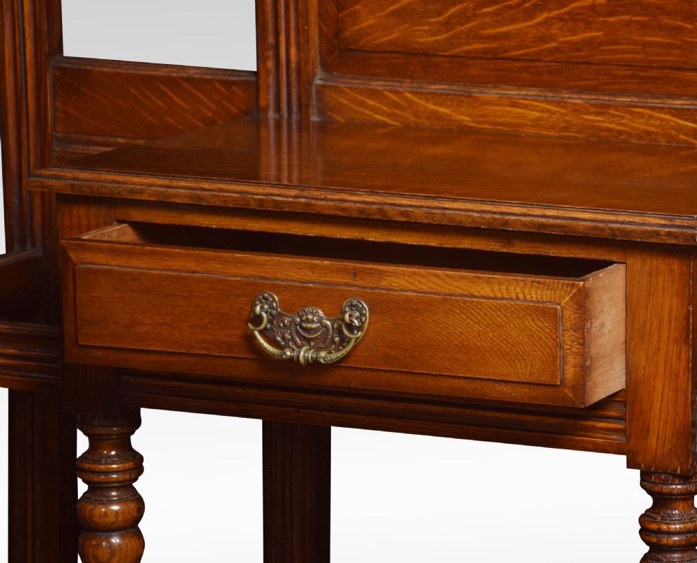 19th century carved oak hall stand View VII