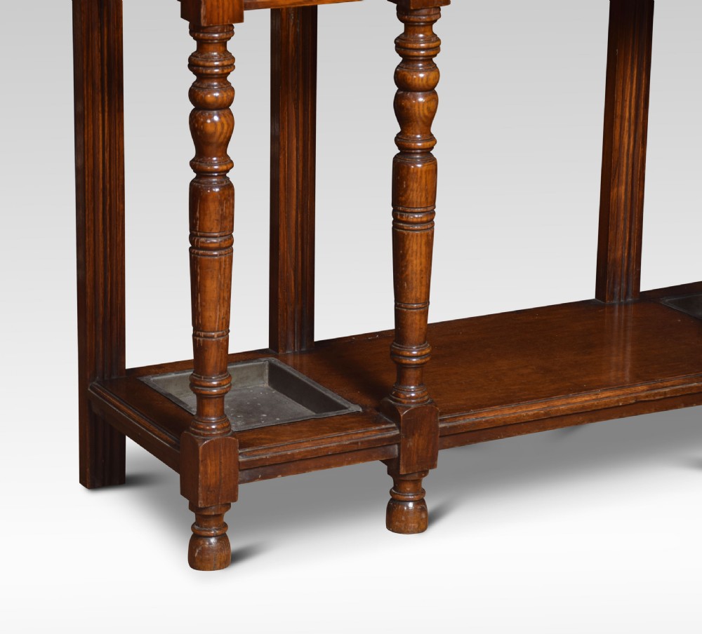 19th century carved oak hall stand View IX