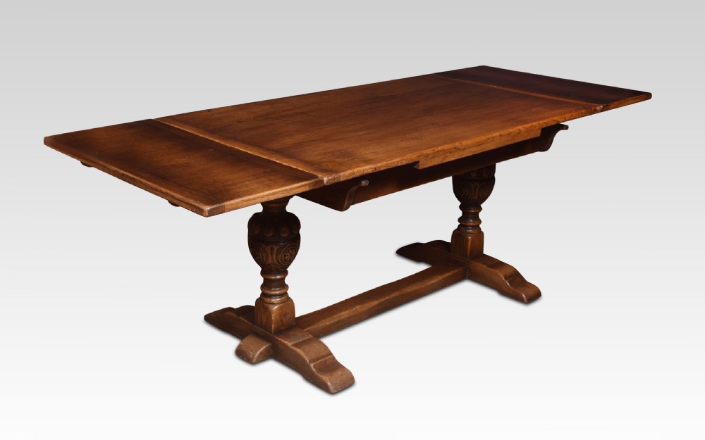 Oak draw leaf refectory table View II
