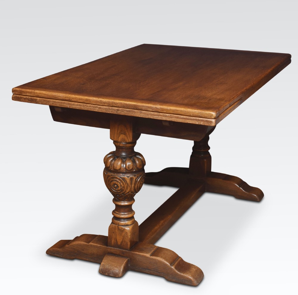 Oak draw leaf refectory table View VI