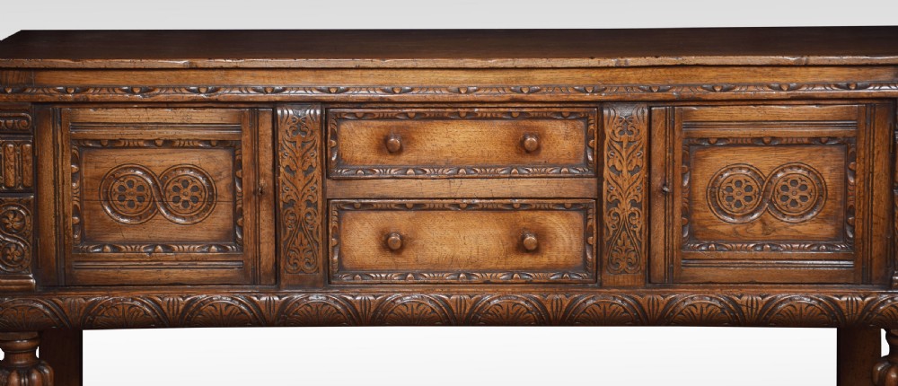 Carved oak sideboard View III