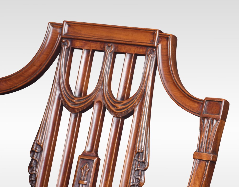 19th Century Hepplewhite design mahogany armchair View VI