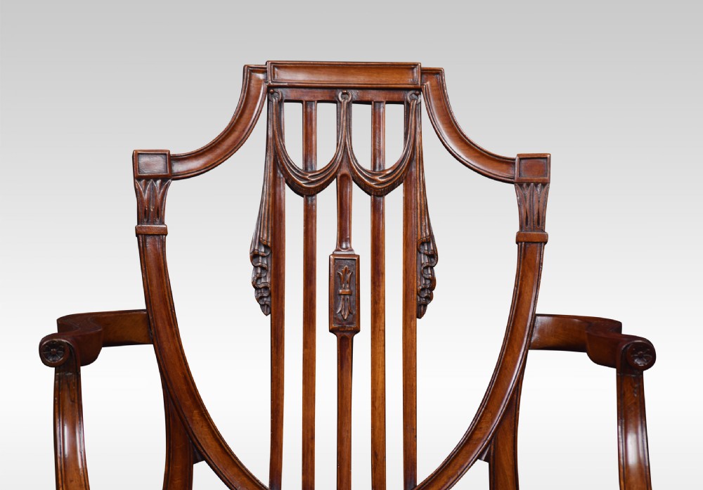 19th Century Hepplewhite design mahogany armchair View IX