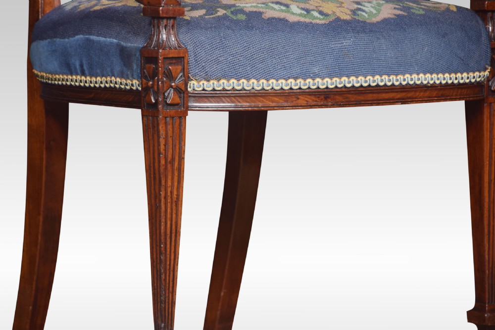 19th Century Hepplewhite design mahogany armchair View X