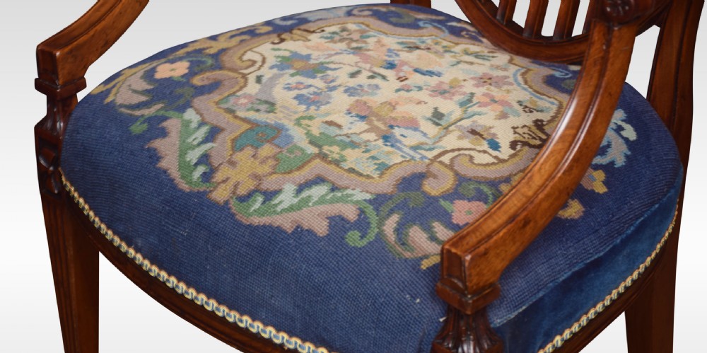 19th Century Hepplewhite design mahogany armchair View XI