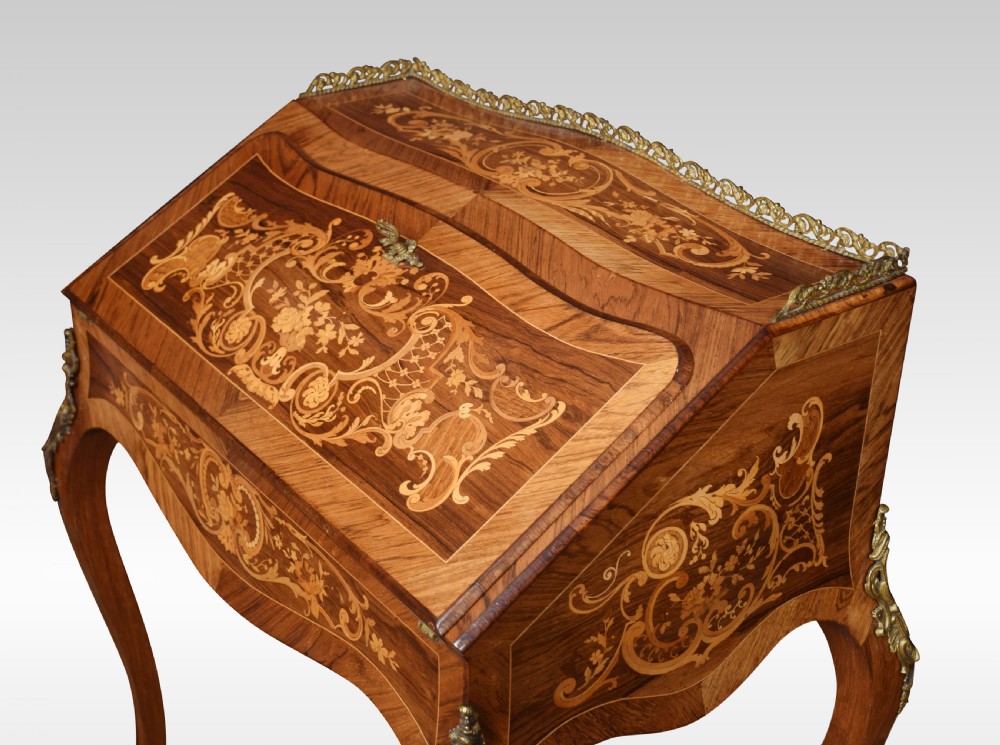 Rosewood inlaid bureau de dame View II