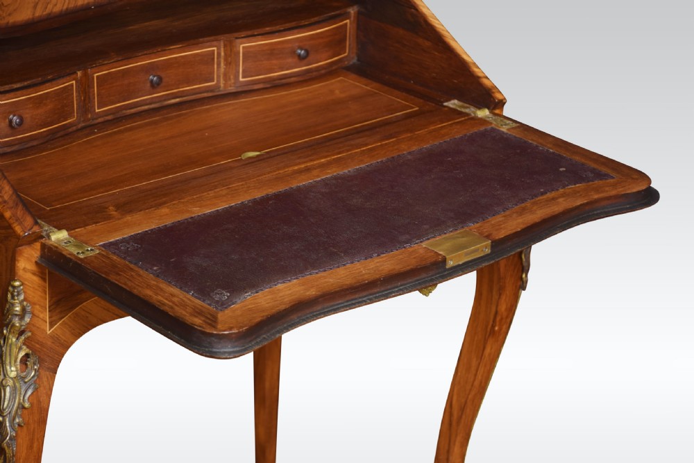 Rosewood inlaid bureau de dame View IV