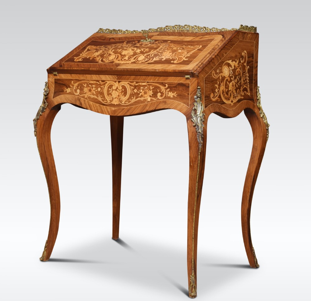Rosewood inlaid bureau de dame View V