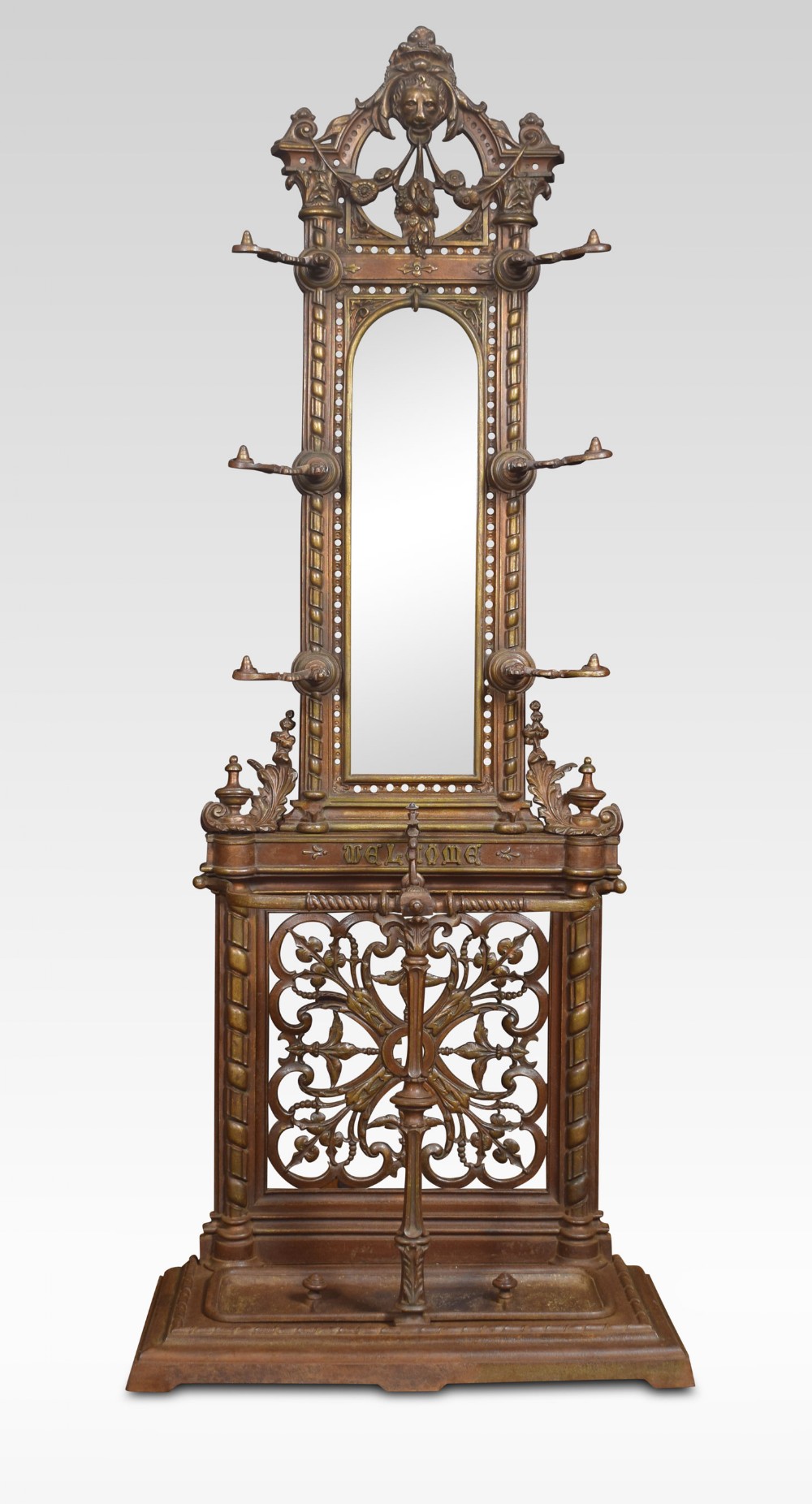 19th century cast iron hall stand