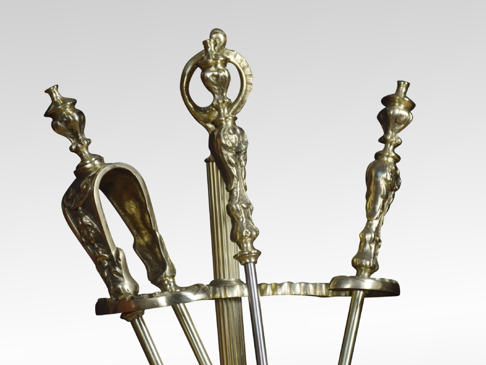 Brass fire tool companion set View IV