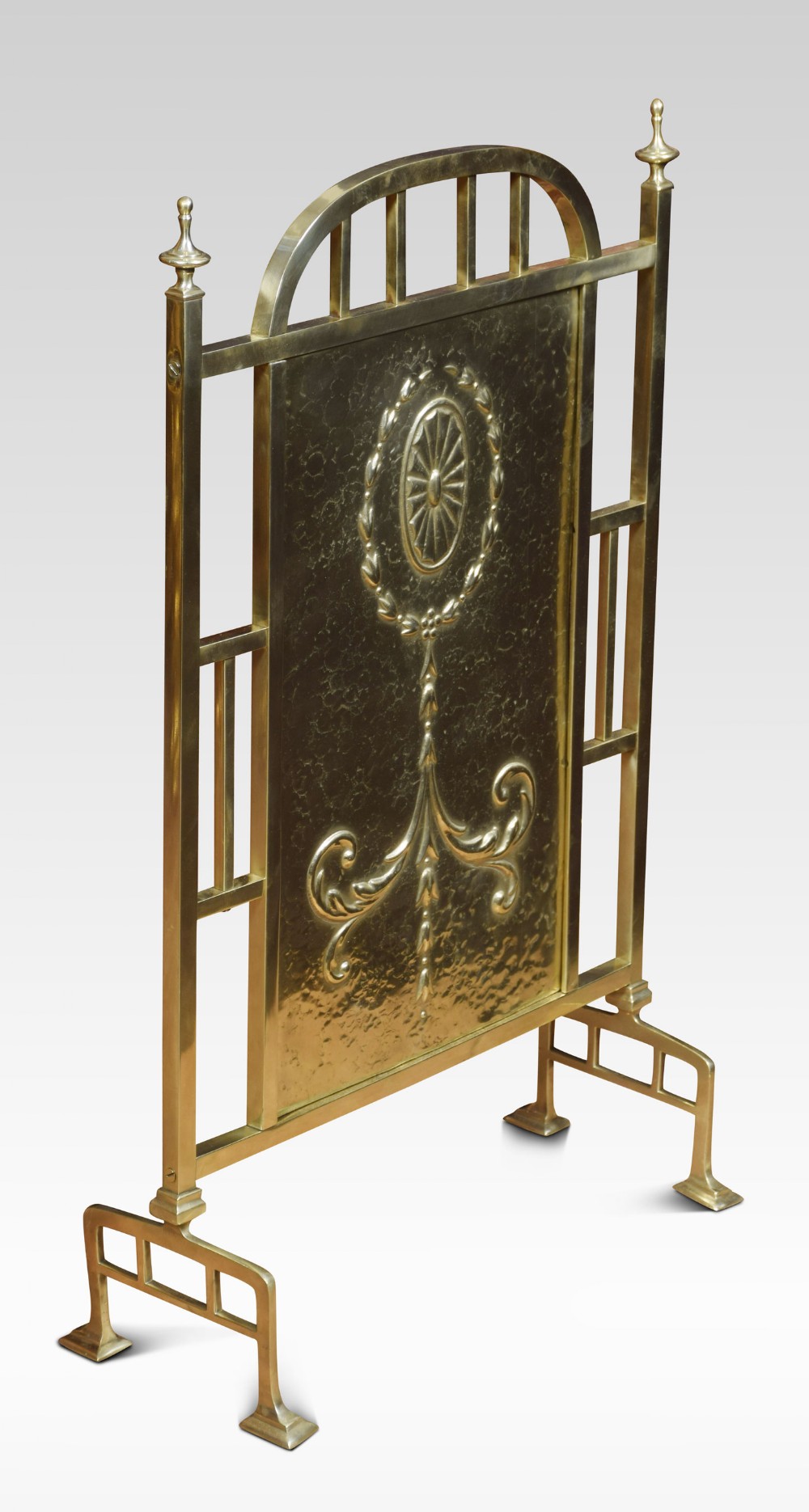 Brass fire screen