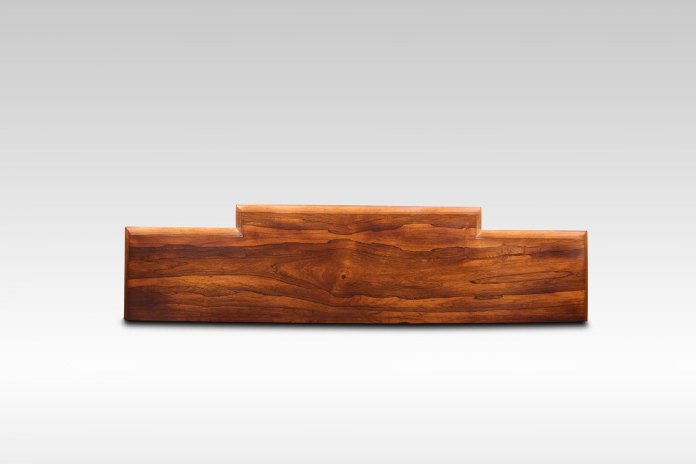 Rosewood breakfront open bookcase View VIII