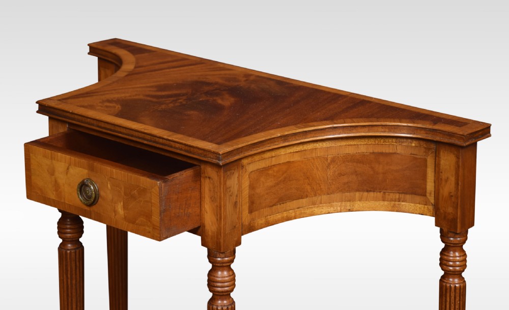 Pair of mahogany crossbanded side tables View V