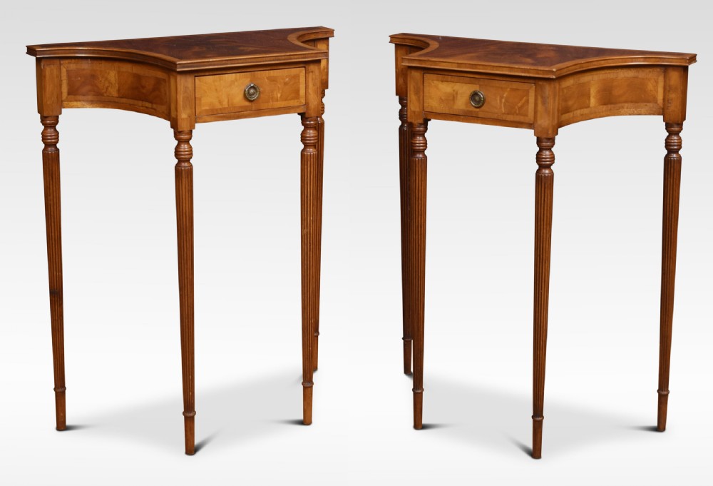 Pair of mahogany crossbanded side tables View VI