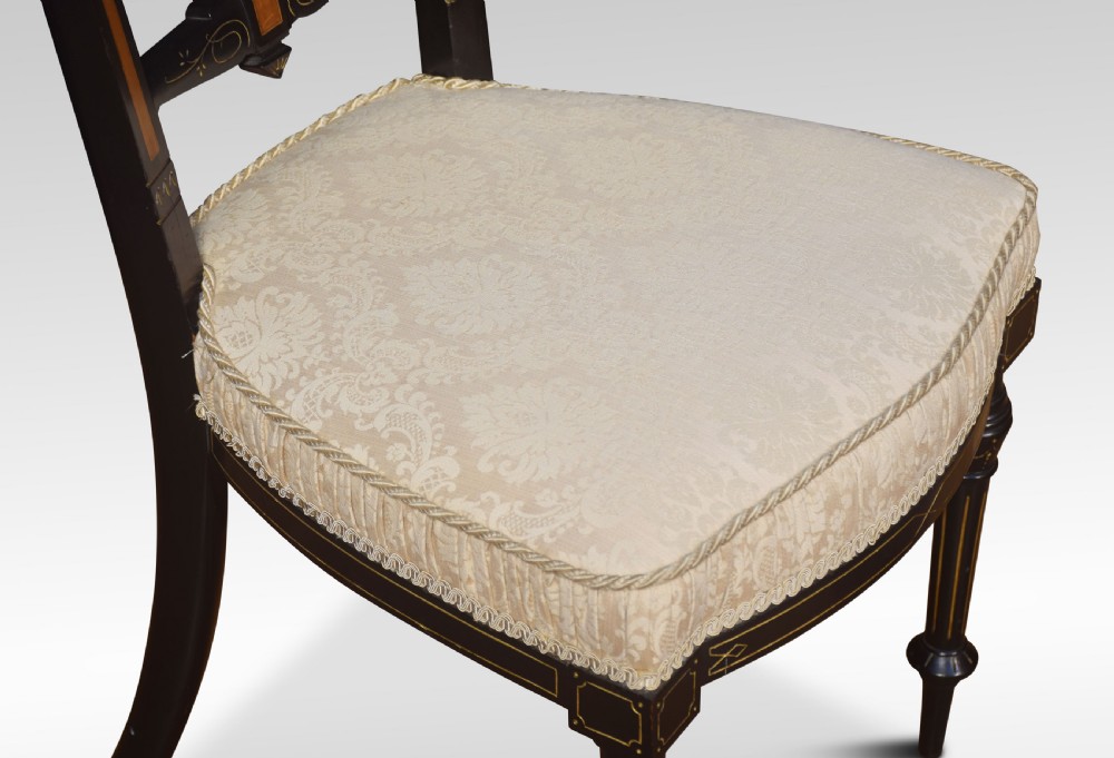 Pair of Aesthetic movement ebonies side chairs View II