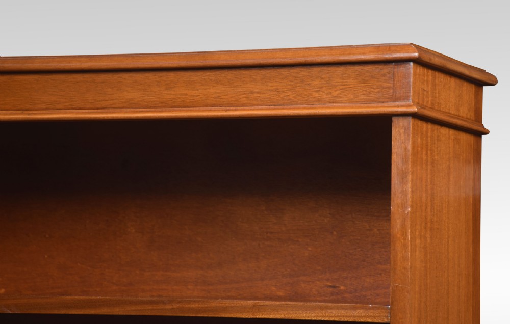 Large mahogany open bookcase View VII