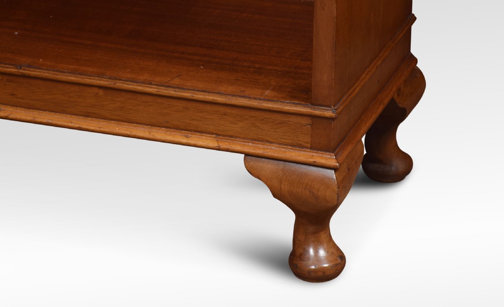 Large mahogany open bookcase View IX
