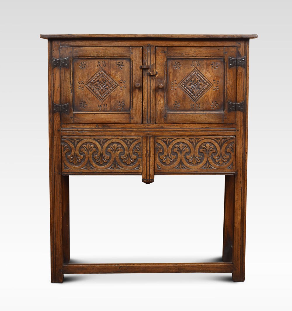Solid oak side cabinet