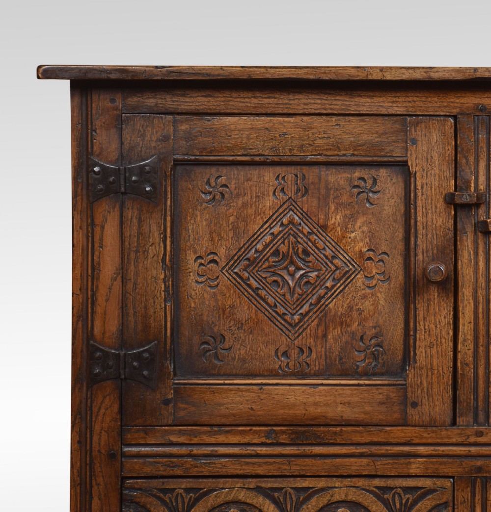 Solid oak side cabinet View III