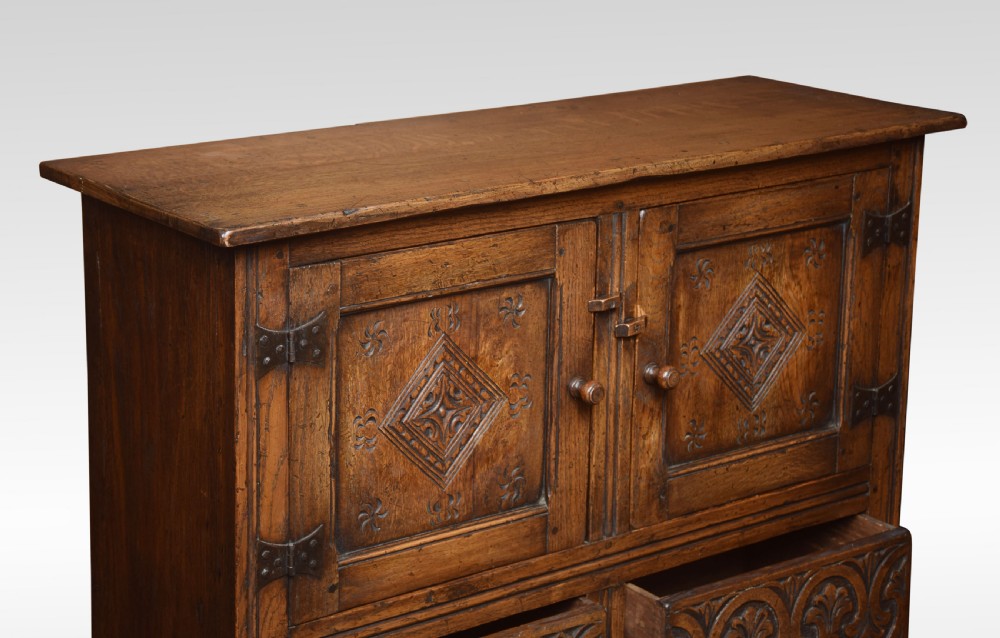 Solid oak side cabinet View V